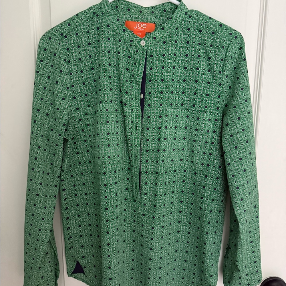 Joe Fresh Green Geometric Print Tunic